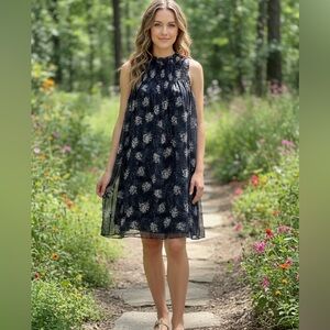 Joie Black and White Floral Mini Dress-NWT